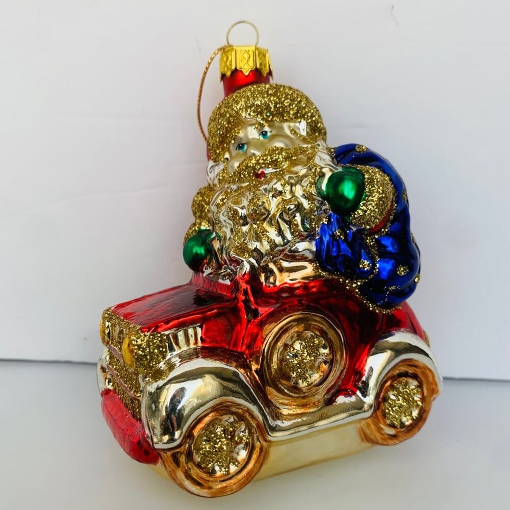 Glass Santa Claus Ornament